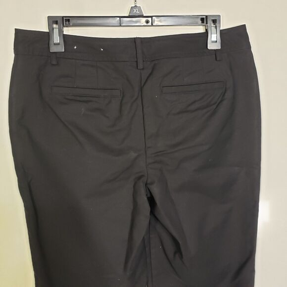 Ann Taylor Signature Womens Capri Pants Size 8 Black Pockets Chino Stretch - Picture 4 of 8